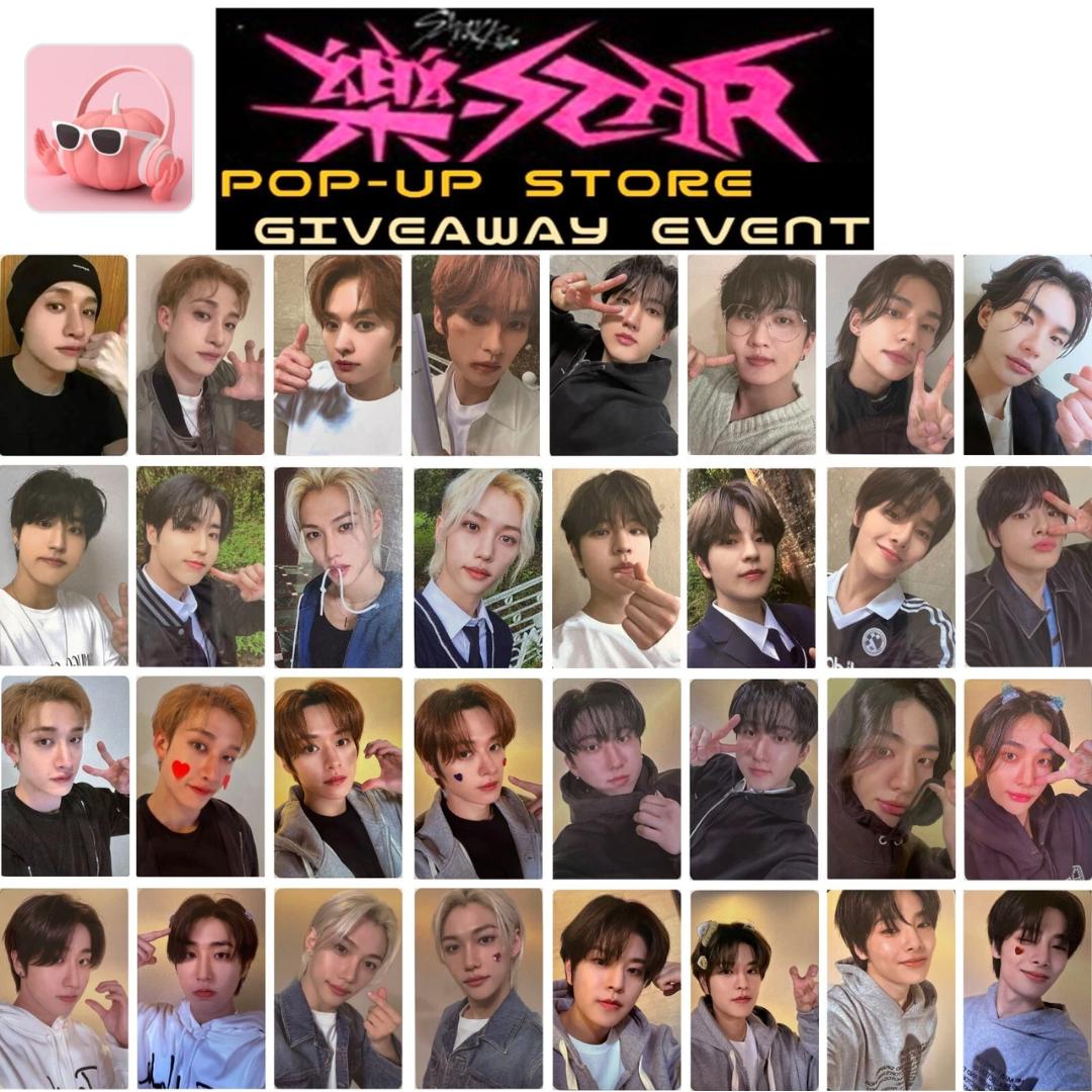 STRAY KIDS ROCK-STAR SOUNDWAVE 1° 2° POP UP EVENTO GIVEAWAY FOTO TESSERA