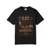 Eat Pray Play Poker T-shirt | Vintage Playing Cards & Chips Design