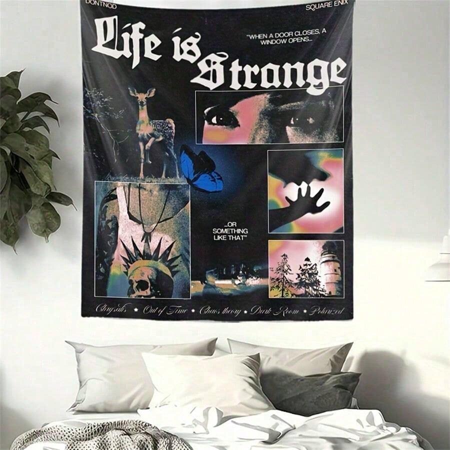 

1pc Life is Strange Polyester Wall Tapestry 2D Print Wall Hanging for Bedroom Living Room Dorm Decor Perfect Gift for Game Fan 74x94cm(29x37in)