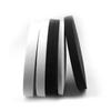 Witte Klittenbandrand Elastische Band voor Beschermende Kleding - Zwart Effen Plat, Gemiddelde Dikte