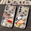 Case for Samsung Galaxy S26 Note 20 Ultra 10 S25 Edge S20 Plus S24 S21 S22 FE S23 Ultra Phone Cover Shark Crayon Shin Chan