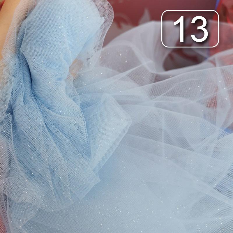1 Meter glänzender feiner Puder-Tüllstoff, weicher Glitzer-Pailletten-Glitzer-Netzstoff für Party, Hochzeitskleid, Schleier, Hintergrundgarn