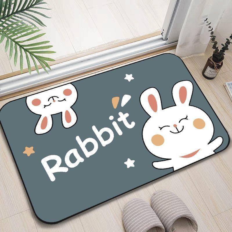 Katze Kieselgur Badezimmer saugfähige Bodenmatte schnell trocknend Toilettentür rutschfeste Fußmatte Toilette süßer Teppich