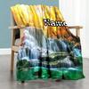Landscape Personalized Name Blanket Lightweight Personalized Blanket Durable Comfort for Seaside Couch Bedding Sofa All-Season Use