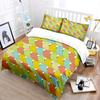 Colorful fan-shaped repeating pattern Bedding Set for Kids Luxury Gift 3pcs Digital Print Comforter Set Soft Comfortable