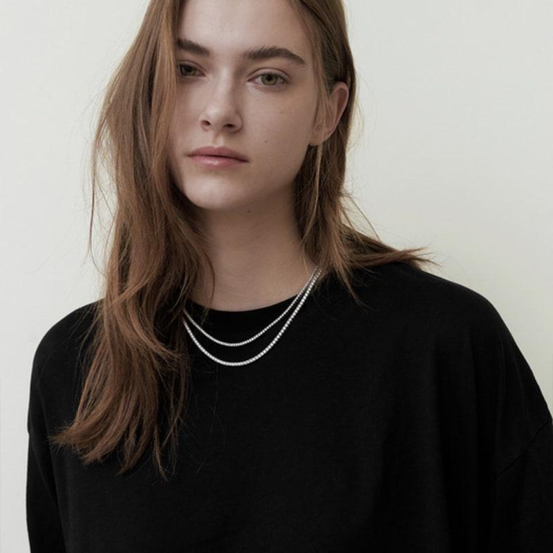 MZUU BIJOU Tennis 2mm Chain Necklace