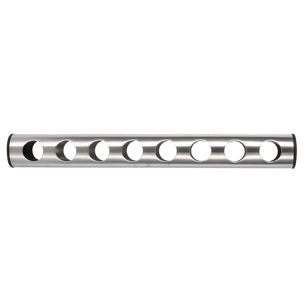 Stainless Steel Wall Mounted Vertical Red Wine Bottle Holder Rack for Household Bar SuppliesSilver