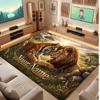 Animals Theme Crystal Velvet Floor Rug Personalized Custom Name Text Warm Carpet Home Decoration