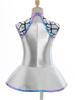Girls Shiny Metallic Alien Costume - Sleeveless Sequins Dress with Back Zip, Outer Space Cutie Halloween & Anime Cosplay
