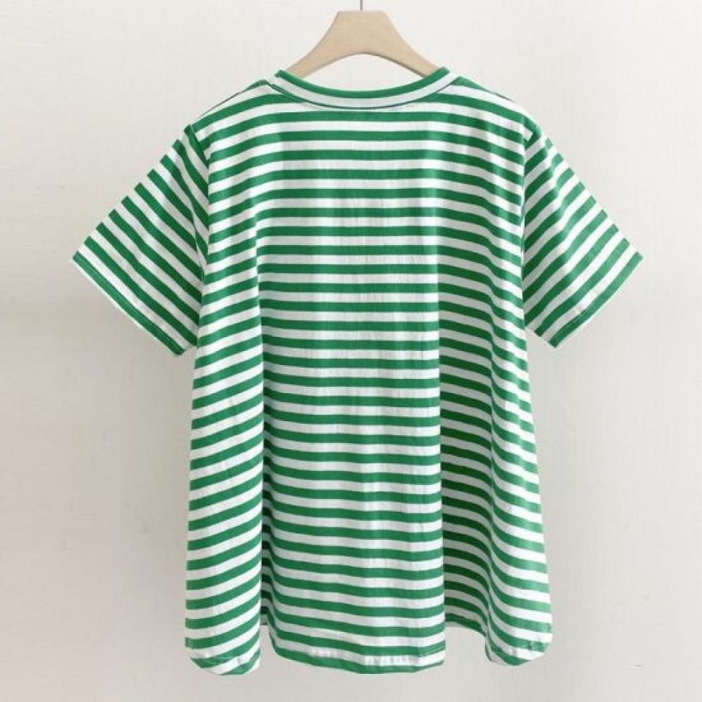 From HeArT A Line flAre STripe T shirT