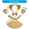 Halloween Tygers Costume for Kids Animal Costumes Tygers Ears Tail Bowtie Gloves Nose Skirt for Halloween Cosplay Party