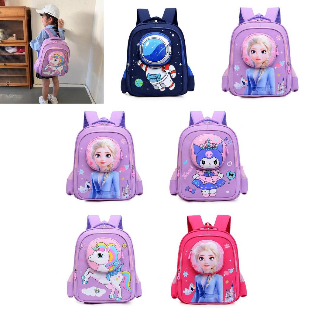 Adorable Cartoon Backpack For Kids Oxford Cloth Lightweight School Bag For Girls And Boys