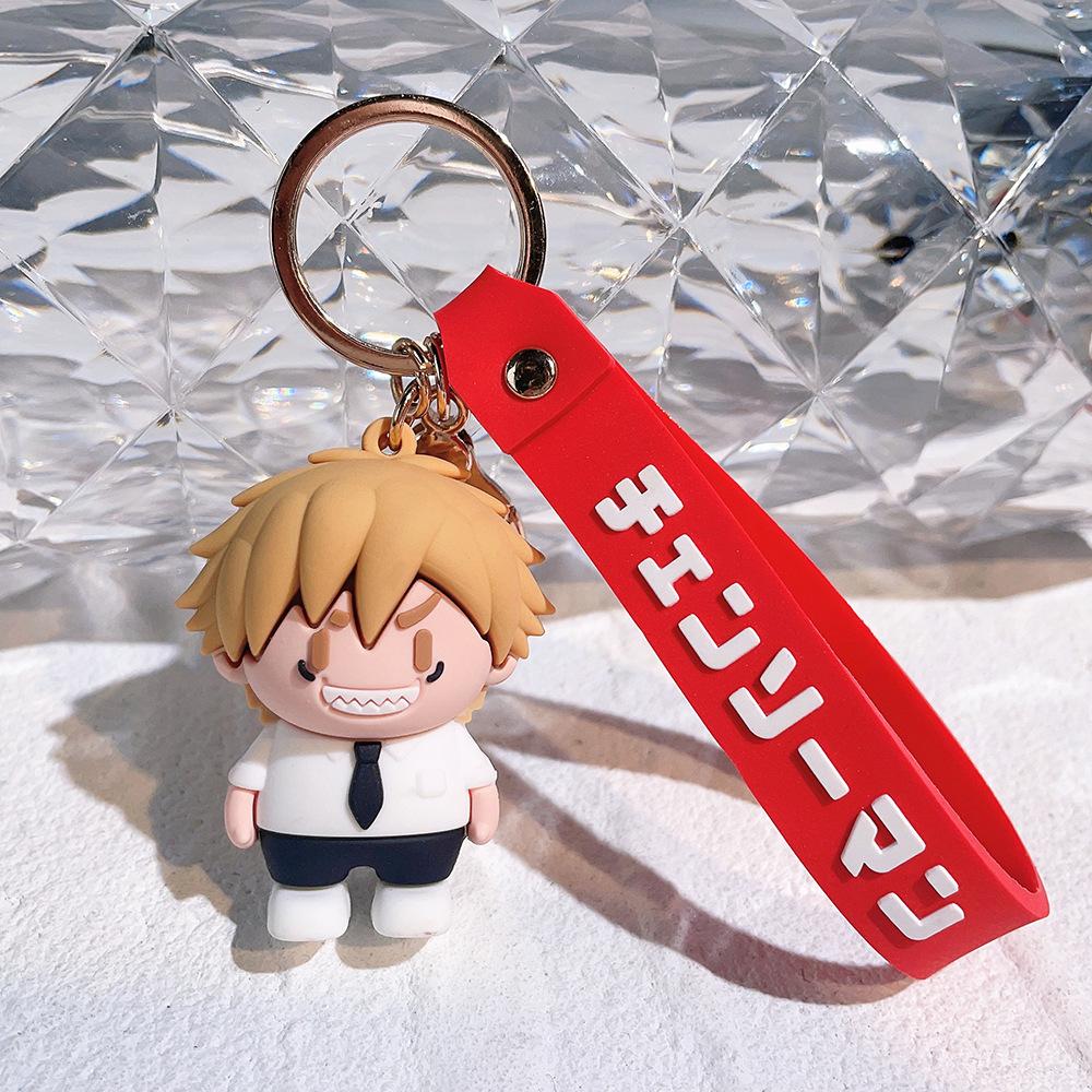 Chainsaw Man Keychain Cartoon Denji Pochita Anime Keyrings Makima Power Aki Hayakawa Doll Keyring Toys Accessorie Fans Boy Gifts