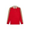 Gucci Polo Shirts Men's Red Polo Collar Moderate Straight Fit 598955-XJB0Q-6057