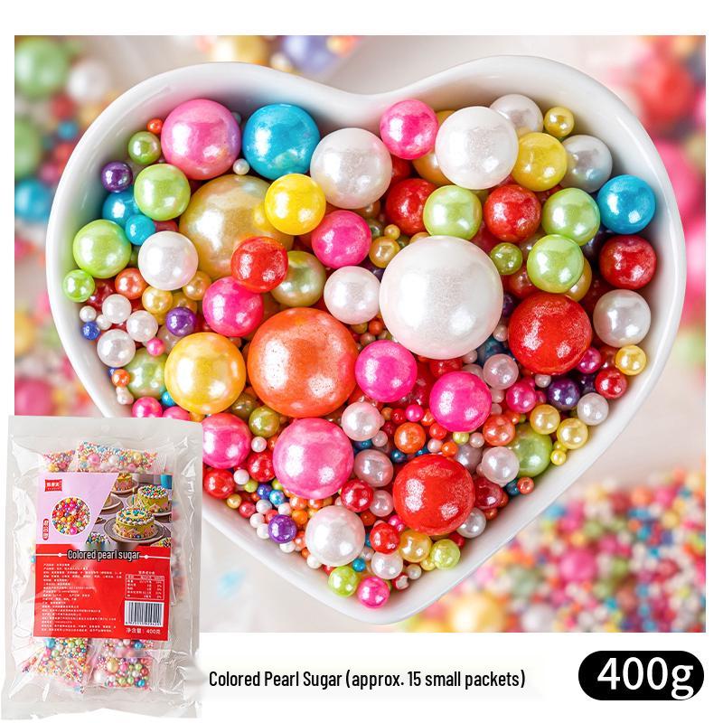 Quick Cake Decor: Gold Sugar Pearls & Lustre Dust with Birthday Theme Insert Cards