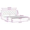 VidaXL Cadre de Lit avec Lumières LED, Lit Rembourré, Sommier à Lattes, Lit Double, Lit Adulte de Chambre à Coucher 3213861