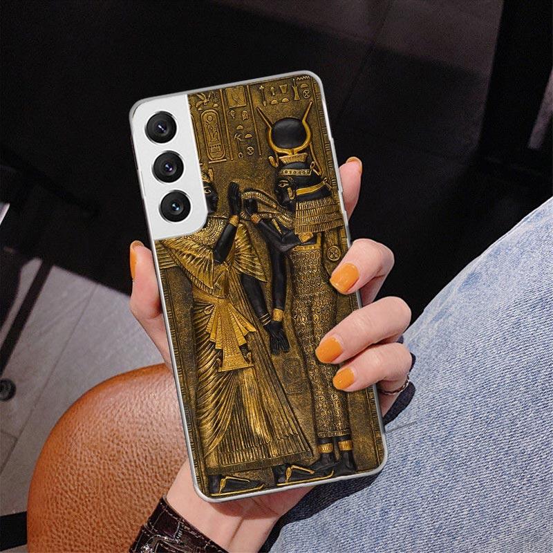Egypt Nefertiti Anubis Ankh Pharaoh Phnoe Case for Samsung Galaxy S26 S25 Edge S23 S24 Ultra S22 Plus S21 S20 FE Unique Cover So