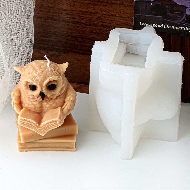 3D Owl Silicone Candle Mold DIY Cartoon Animal Soap Aromatherapy Plaster Resin Making Tools Home Decoration Crafts