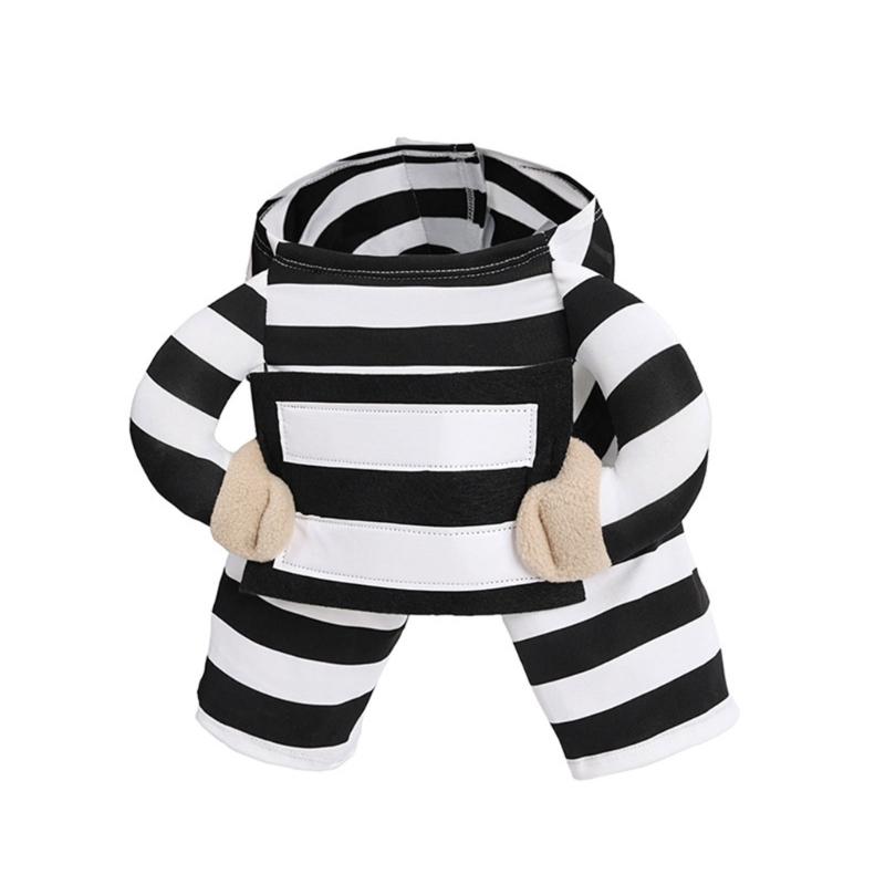 

Pet Prisoner Costume Entertaining Festival Outfit Party Wear for Small to Large Cats Dog Masquerade Birthday Celebration S