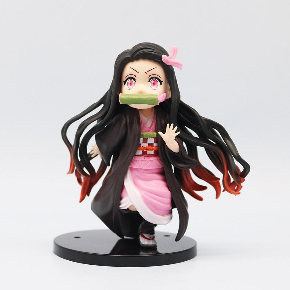 6Styles  Anime Peripheral Qversion  Figurine Kamado Nezuko Cute Style Plaything Figurine Ornament Surprise Present Box