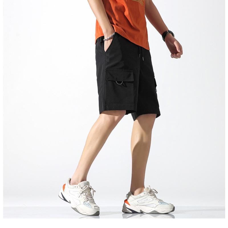 Summer Men's Workwear Five Quarter Pants, Loose, Casual, Versatile, Thin, Multi Pocket Quick Drying Shorts