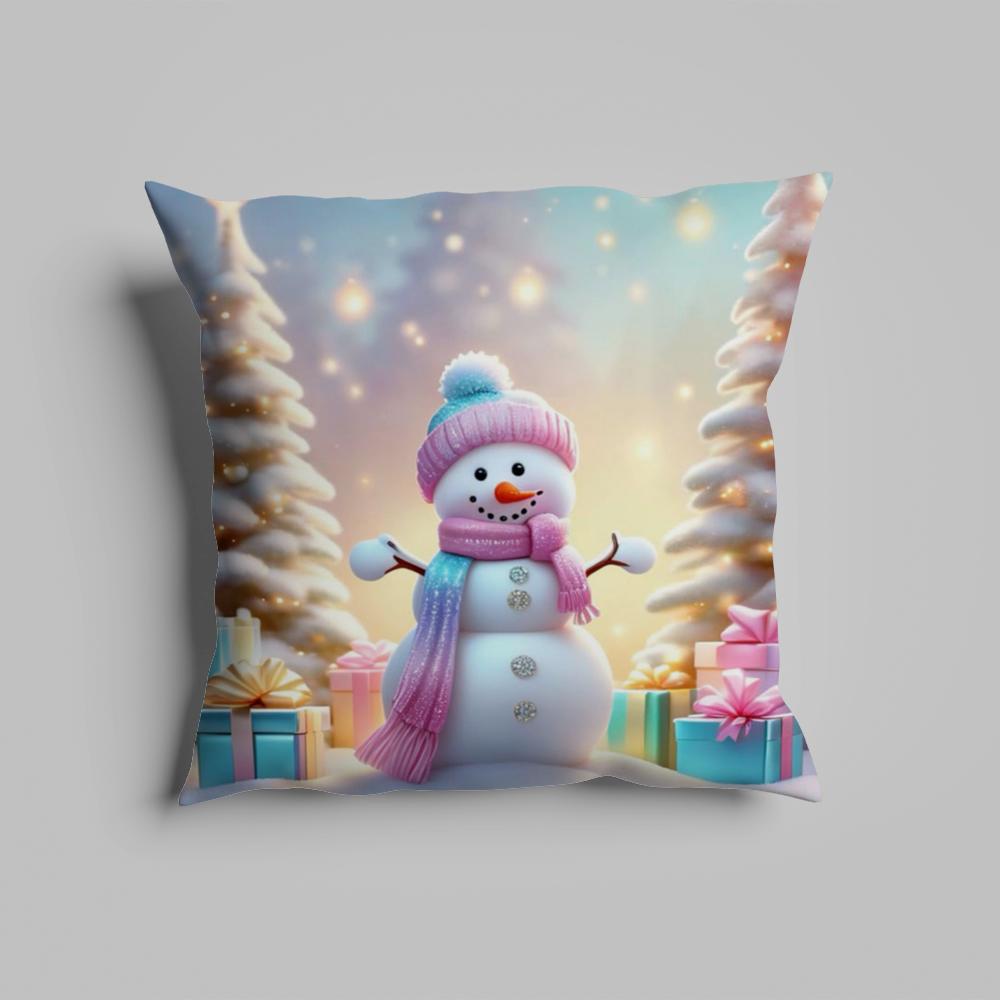 Pillow Case Luxurious Home Office, Sofa Decorative Multi Sized Car Seat Cushions, Pillowcases Snowman Cute Lovely Cartoon