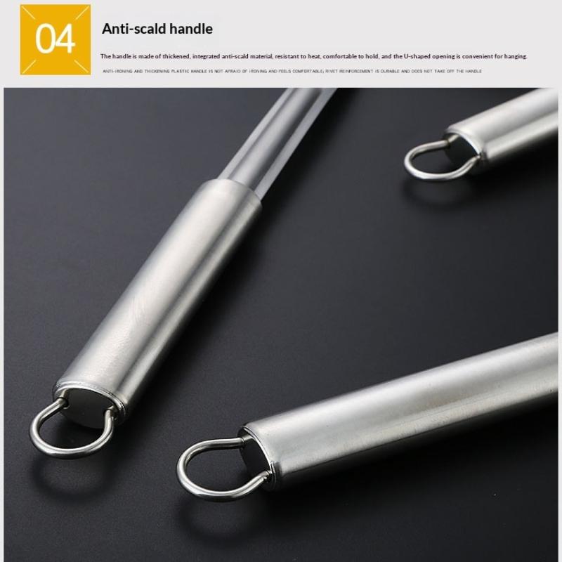 Durable Stainless Steel Frying Spatula Ladle Slotted Spoon Spatula Long Handle Kitchen Gadgets Kitchen Cooking Utensil