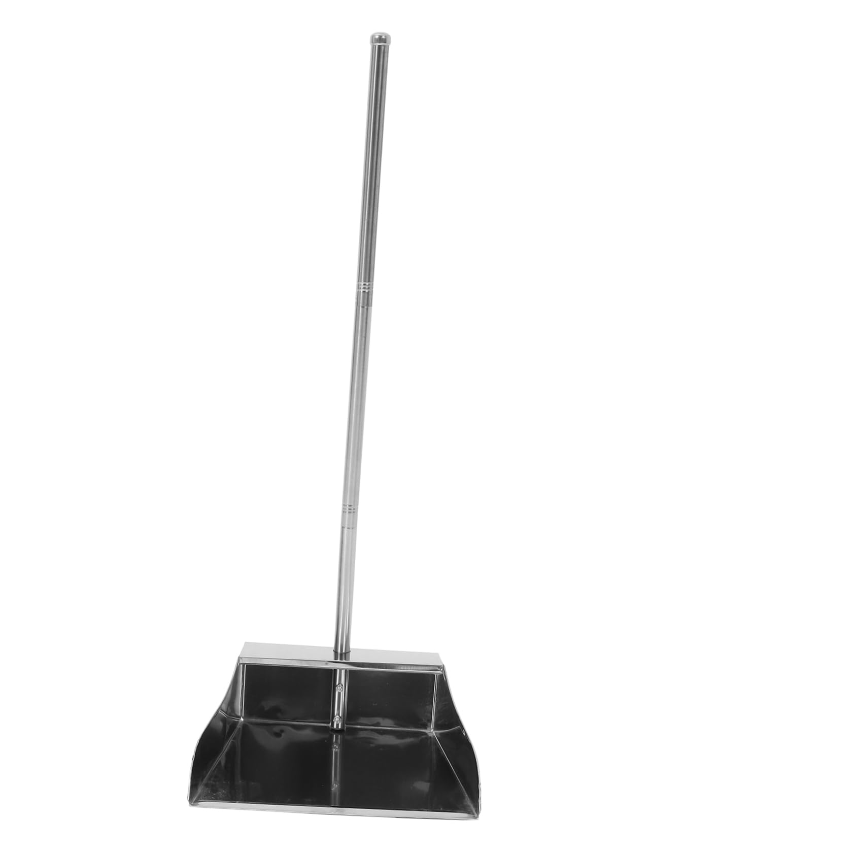 

Luxshiny Совок с длинной ручкой из нержавеющей стали, Прочный, Долговечный, Легкий в обращении, Вертикальный совок для сада, ручка, лобби, гаража, серебряный
