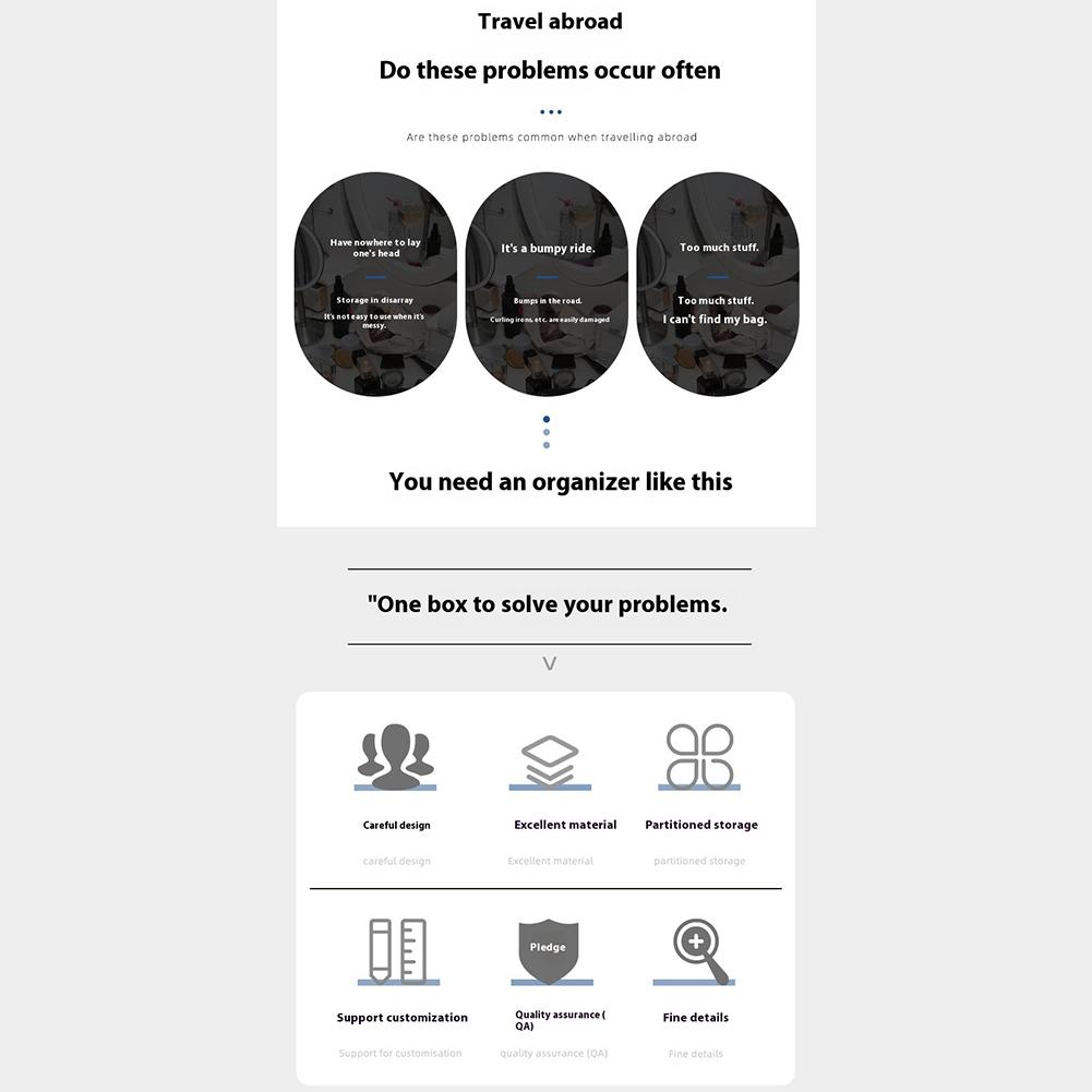 Hair Straightener Storage Bag Anti-Fall Hair Clip Storage Bag Multi-Function Portable Travel Carrying Case for Home Storage