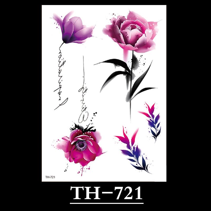 Flower Tattoo Sticker, Small Flower Tattoo Sticker, Tattoo Sticker Waterproof And Sweat-Proof Tattoo
