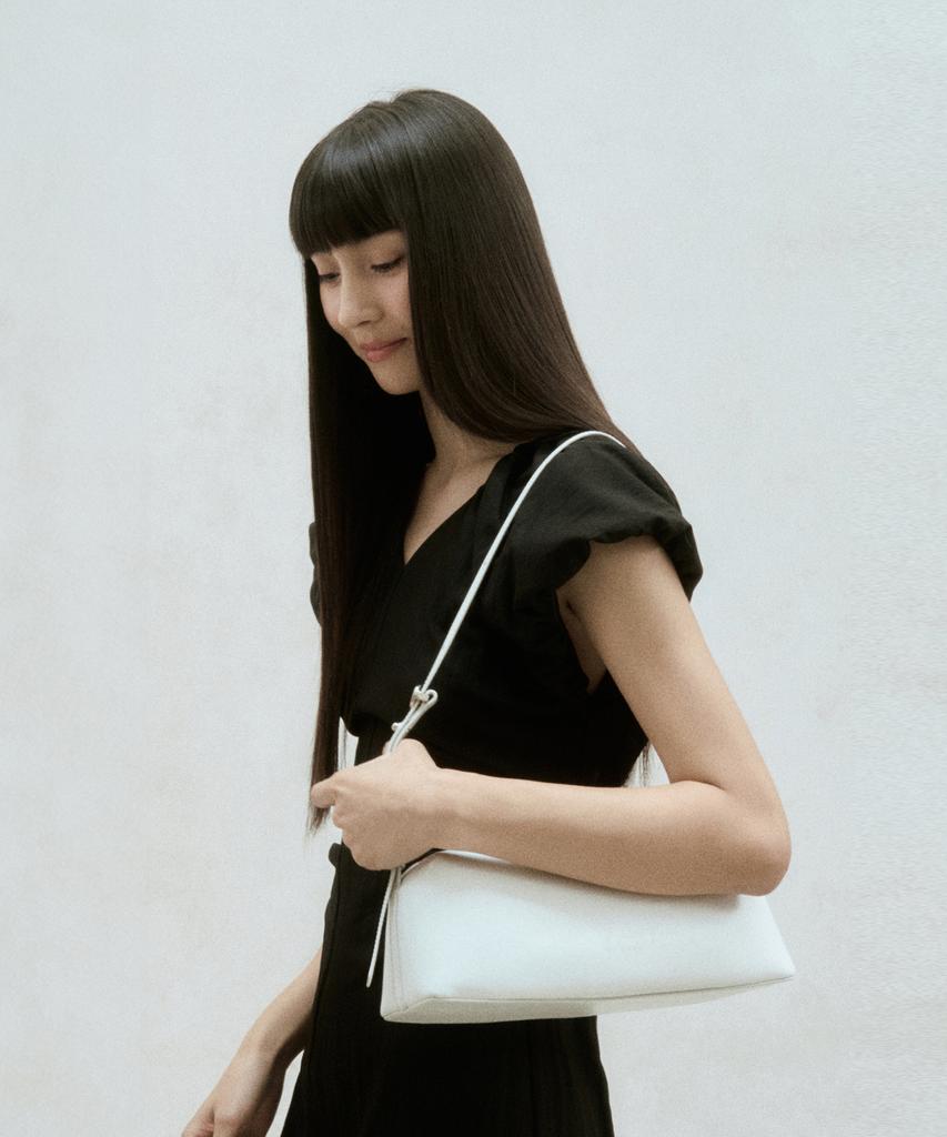 Re Rhee Baguette Cowhide Shoulder Bag Mist