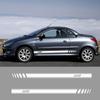 Auto-Seitentür-Grafik-Vinyl-Aufkleber, Racing-Sport, langer Rock-Aufkleber für Peugeot 206