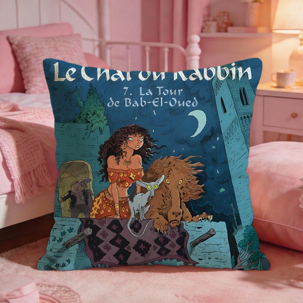 

Film The RRabbis Cat Cushion Cover Premium Comfort Reversible Pillow Cove Two In One Design For Any Room Car Interior 30X30cm