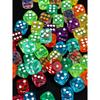 10/30PCS 14mm Colorful Transparent Dice with Velvet Bag Board Game Dice for Bar Tabletop RPG D&D Party Games Rounded Edge TMZ