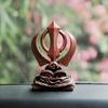 Khanda Sahib Idol, Sikh-Religionssymbol, Khanda-Statue für das Auto-Armaturenbrett, Idol für Pooja, Bürotisch, Dekoration, Geschenkartikel