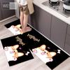 Søt lang matte til kjøkkenteppe Vaskbar sklisikker 40x60cm 40x120cm 2-delt kjøkkenteppesett Gangmatter Små Lange