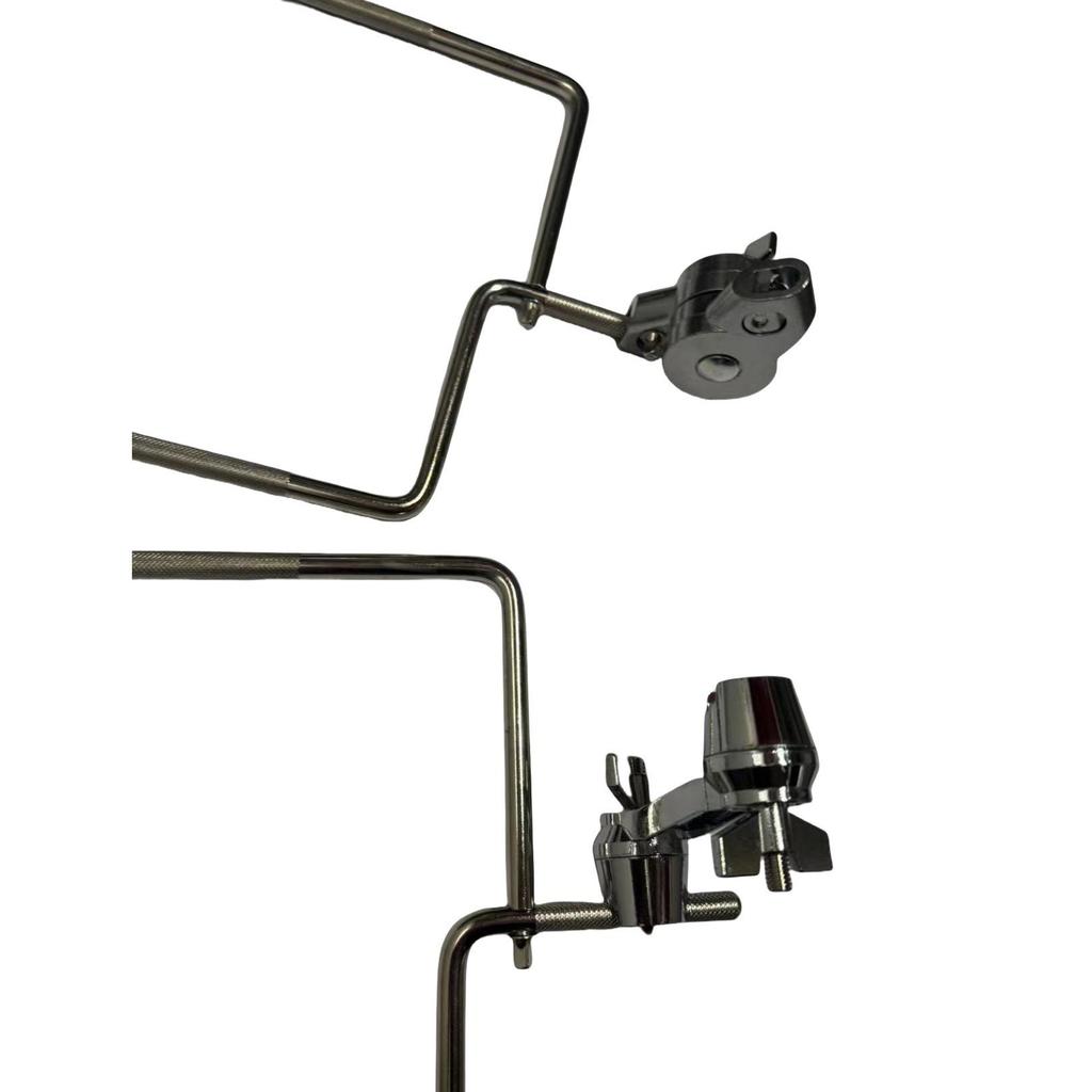 Universal Half-Quick Lock Rotating Cymbal Stand Extension with Angled Rod for Cowbell and Water Cymbal Mounting