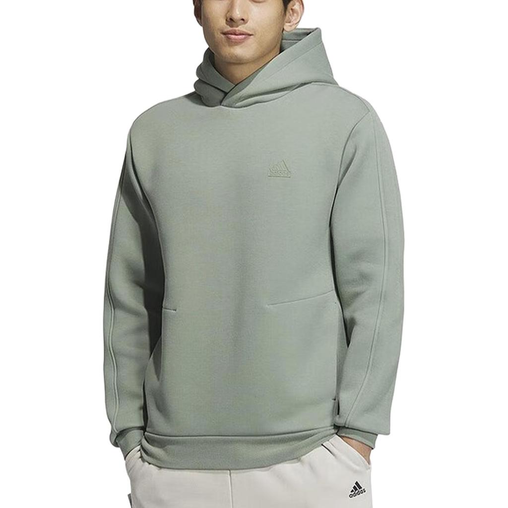 adidas Logo Design Versatile Fashion Sports Hoodie Long Sleeve Men Hoodies Green JE8627