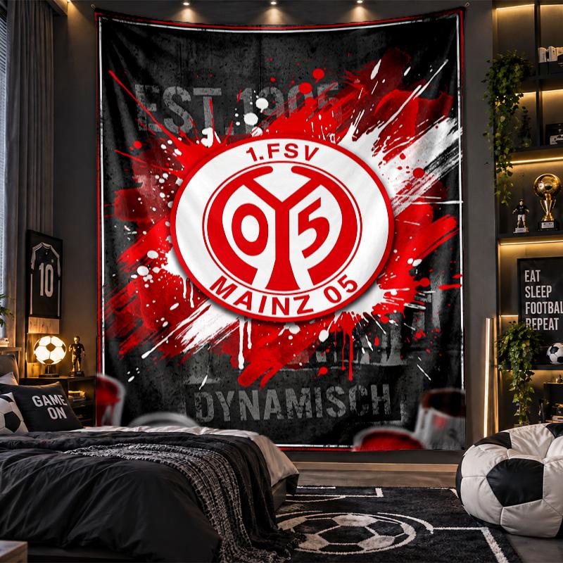 Wall Hanging Tapestry Mainz FC Print Cloth for Living Room Bedroom Home Decor