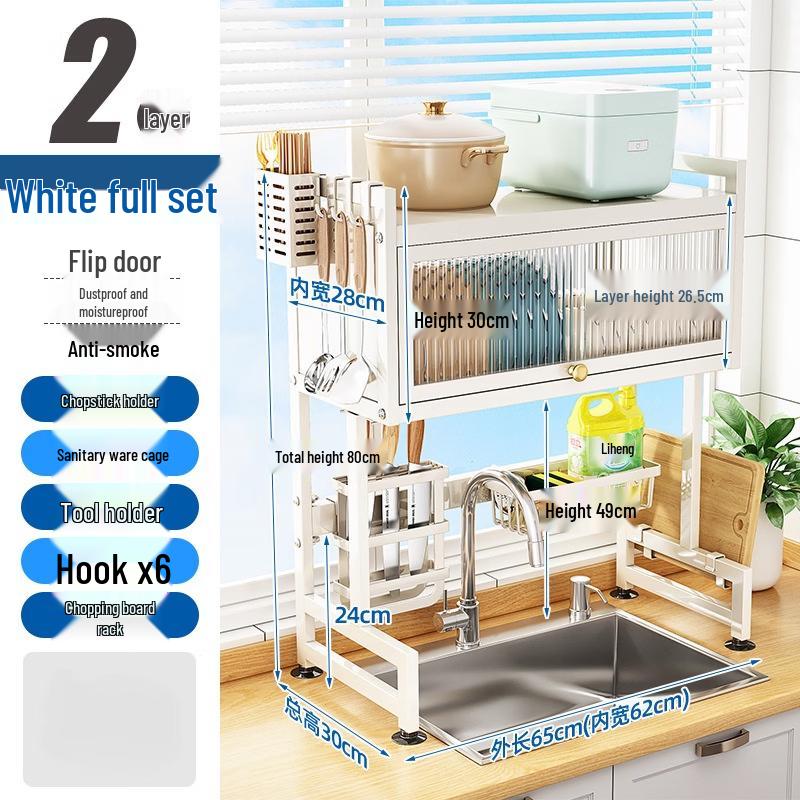 Carbon Steel Foldable Dish Storage Rack