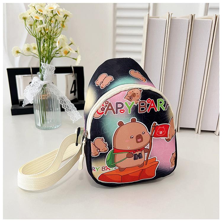 

Милая мультяшная сумка капибара, женский универсальный маленький рюкзак, новая сумка-мессенджер для мальчиков, детская нагрудная сумка
