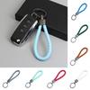 Cordão para Chaveiro Corda Trançada Couro Sintético Pegada Confortável Corda para Pendurar Chaveiro com Fivela de Liga de Zinco Argola de Chaveiro