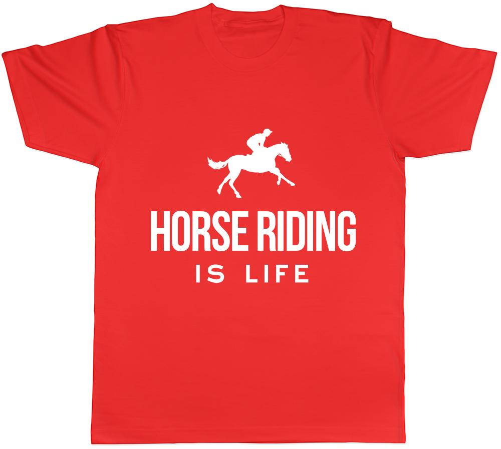 Horse Riding is Life Unisexs Unisexs Ladies TShirt Tee S
