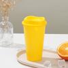 5pcs Plastic Coffee Cup 475ml Single-layer PP Material Cola Cup with Lid Leak-proof Portable Cold Drink Packging Cup Milk Tea Shop Packaged Cup