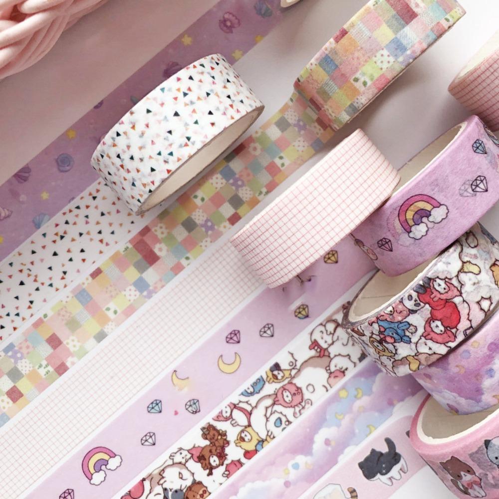 Journaling Paper Washi Masking Tape DIY Scrapbooking Label Sticker Kawaii Cartoon Decoration Tape