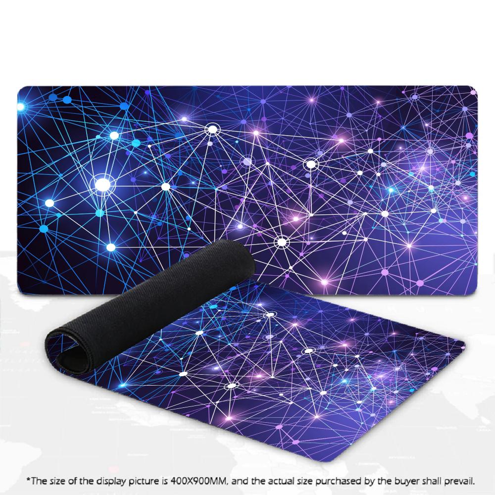 XXL Gaming Mouse Pad Digital Network Particle Tech Art Deskmat Non‑Slip Rubber Keyboard Mats Gamer Mousepad Desk Mats Mausepad