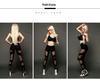 Kors-kors nätlappverk Yoga Sweatpants - Sexiga, Genomskinliga, Högelastiska Dansleggings