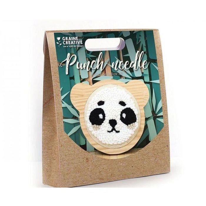 2 coffrets punch needle - Petit panda Ø 15 cm