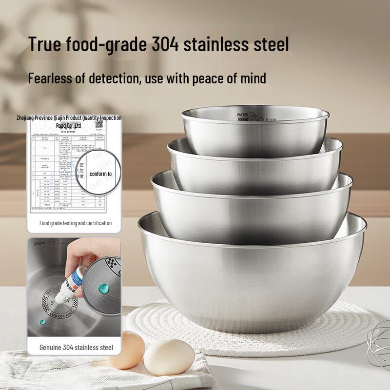 COOKER KING 304 Stainless Steel Basin & Colander Set