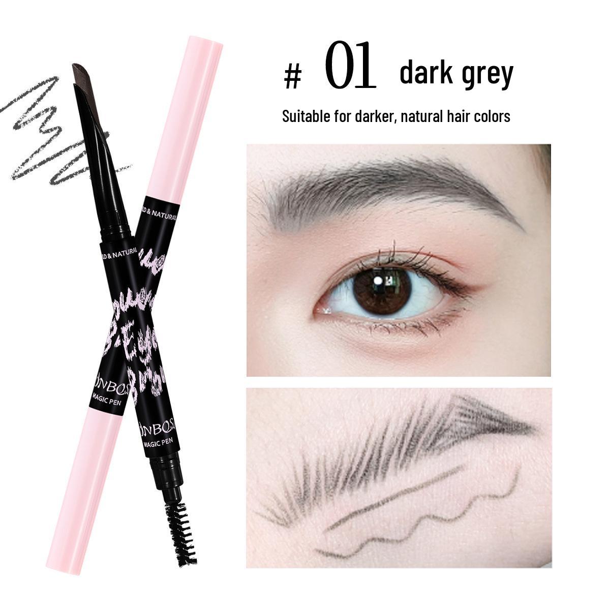 

JONBOS 3D Катана Ультратонкий карандаш для бровей - Натуральный, Стойкий к смазыванию Двусторонний дизайн